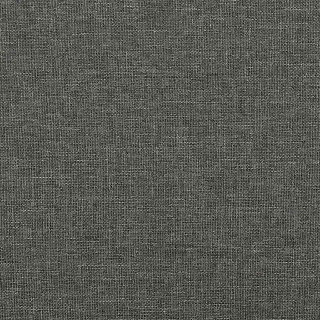 Cadre de lit sans matelas gris foncé 200 x 200 cm tissu - 8