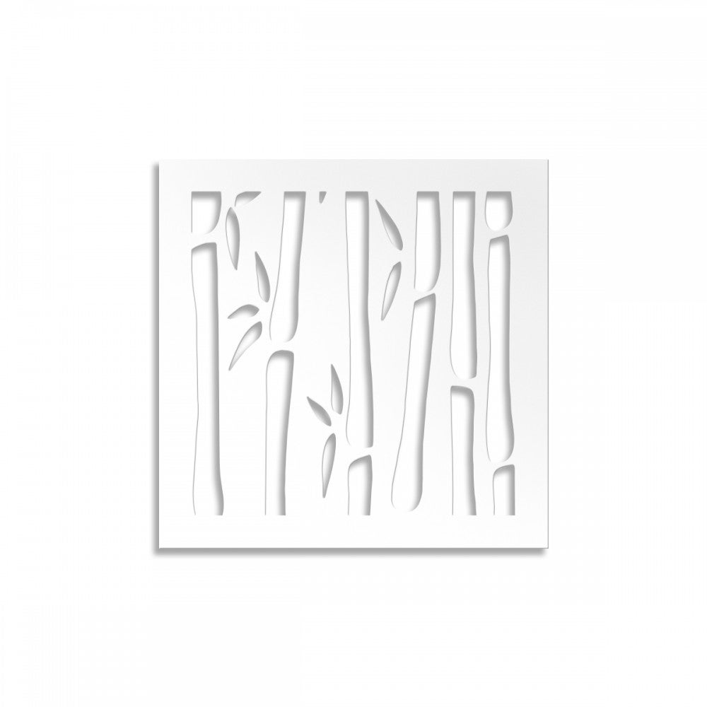 BAMBUS - Panel perforowany - kolor BIAŁY parasol przeciwsłoneczny o wymiarach 48x48 cm - grubość 10 mm