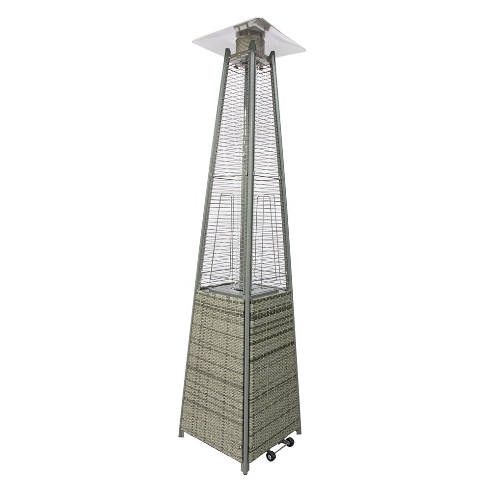 Grzejnik gazowy Tempo Style Pyramid (5 kW, 13 kW) | Grzejnik zewnętrzny z szarego rattanu - 5