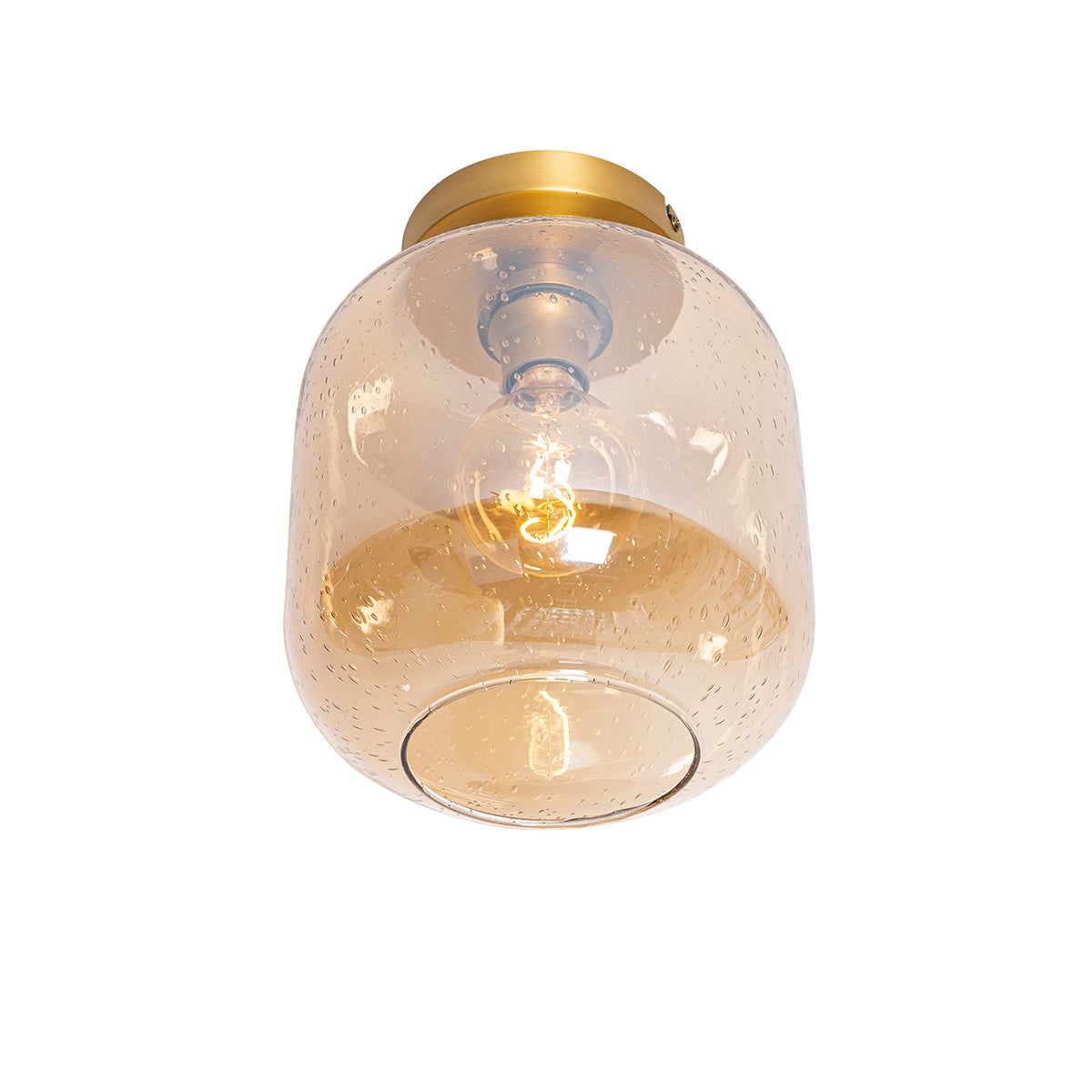 Qazqa design plafonnier - Zuzanna - orange, rond, max. 40w, e27, 25cm, idéal pour la chambre et le salon - 8