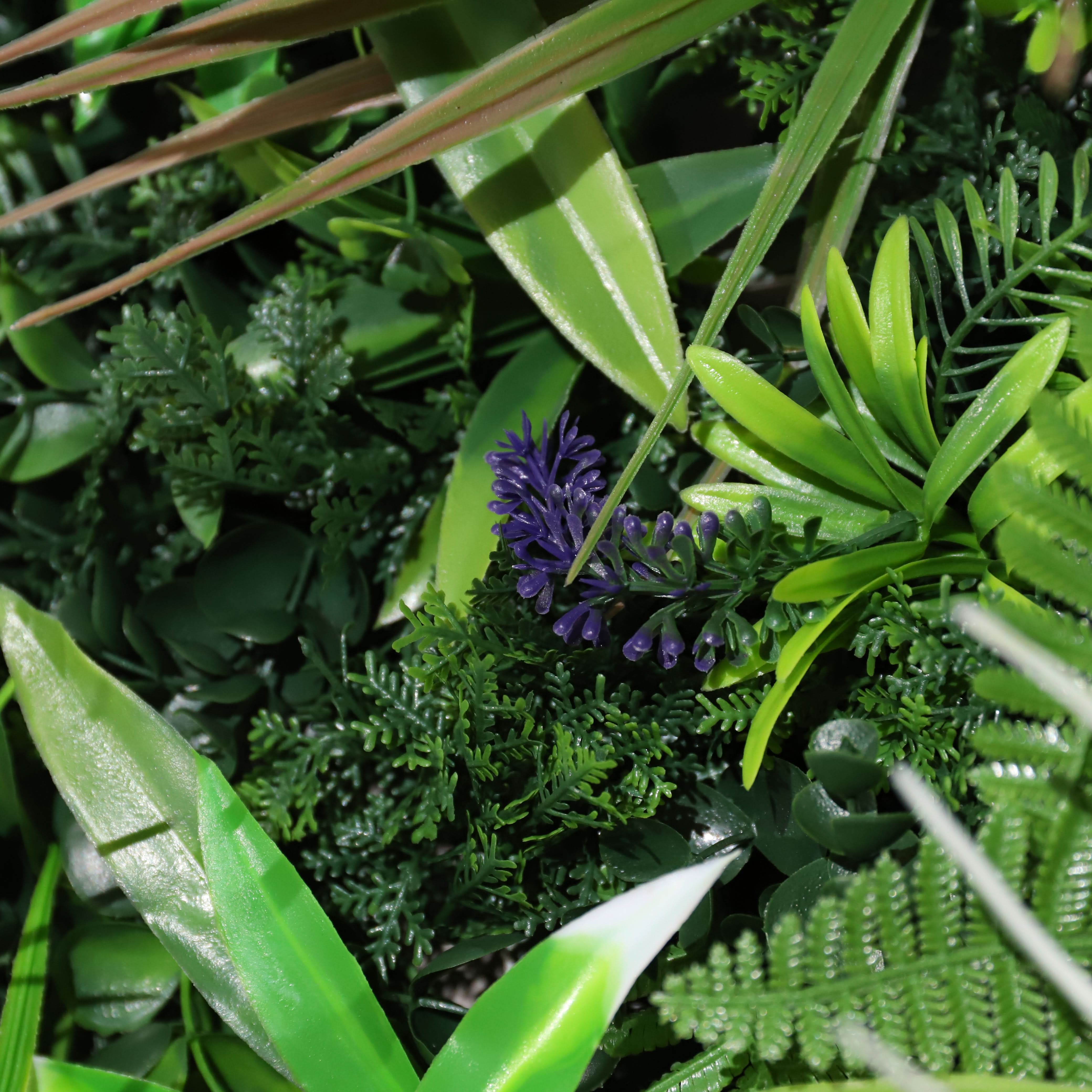 Giardino verticale artificiale Estrellado Verde, blanco y morado 100 x 100 cm | Naturing Monde - Per interni ed esterni - Materiale HDPE - 7