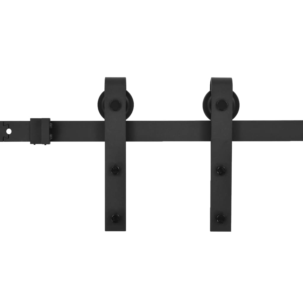 vidaXL Kit de quincaillerie de porte coulissante SKIEN 200 cm noir - 2