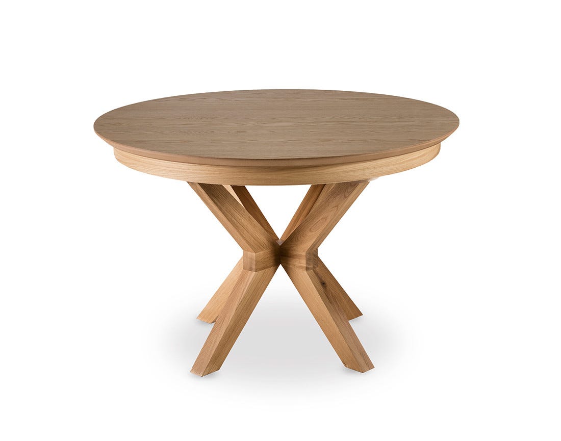Virtuoso - table à manger ronde extensible - bois - 4 à 8 personnes ...