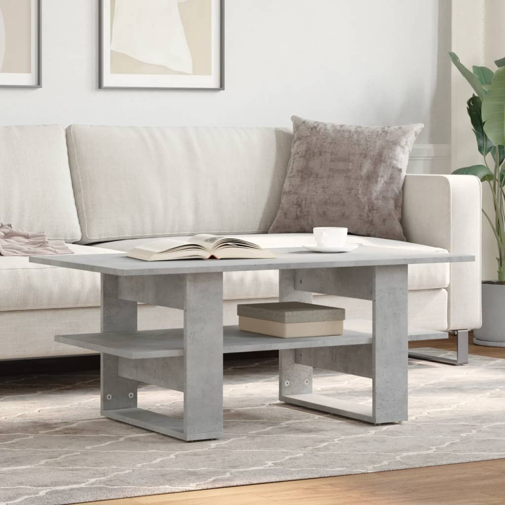 Stolik pomocniczy vidaxl z drewna inżynieryjnego 102x55x42 cm szary