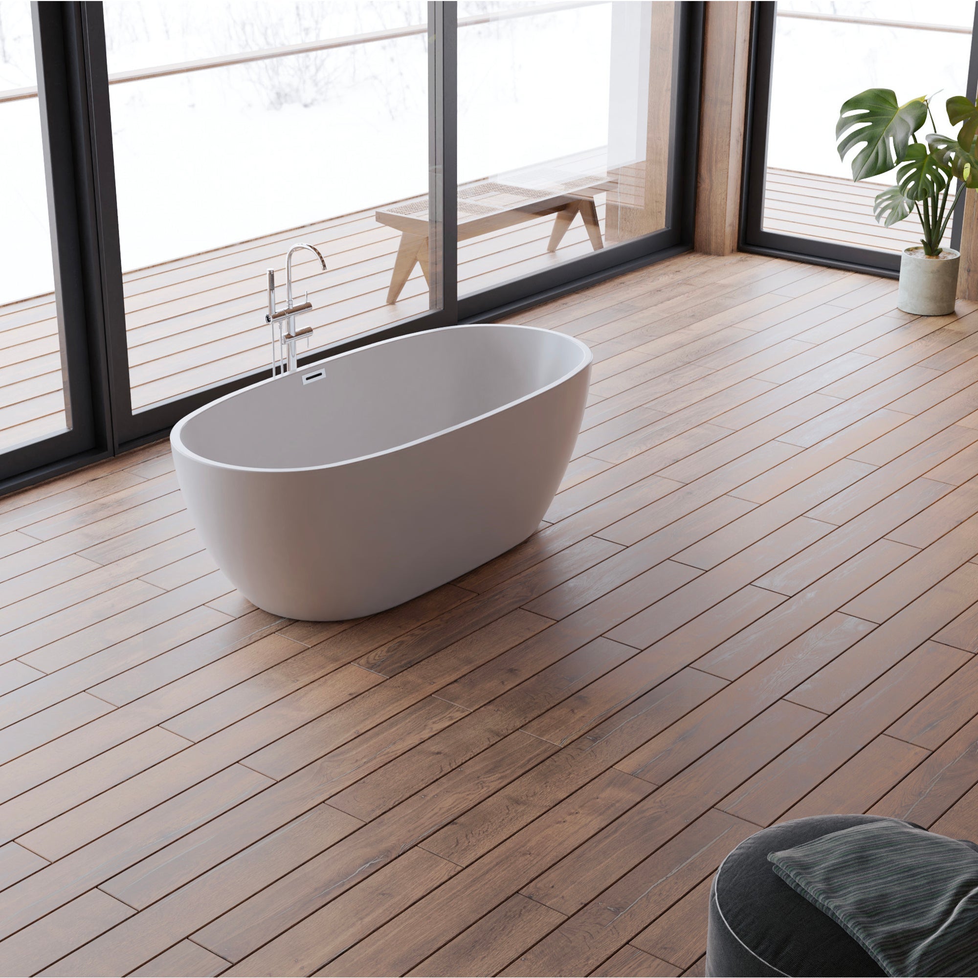 Baignoire Ilot Samba 170 blanche 170 x79 x58 cm, by SPALINA - 7