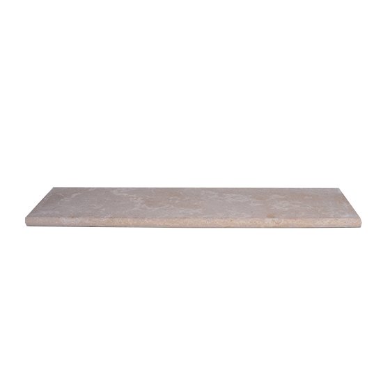 Marche d'escalier en pierre beige Bois doré - Bord Rond - 33 x 100 x 3 cm - pièce - C-NEGOCE - 3