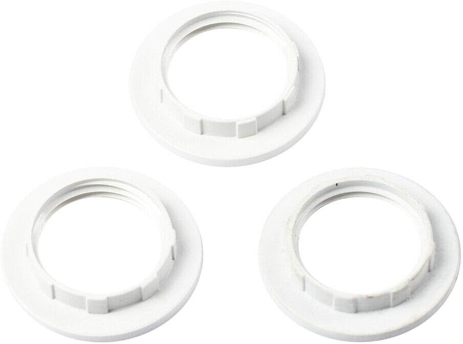 3 sztuki pierścieni kołnierzowych do abażurów E14, plastikowy adapter pierścienia kołnierzowego do oprawek żarówek