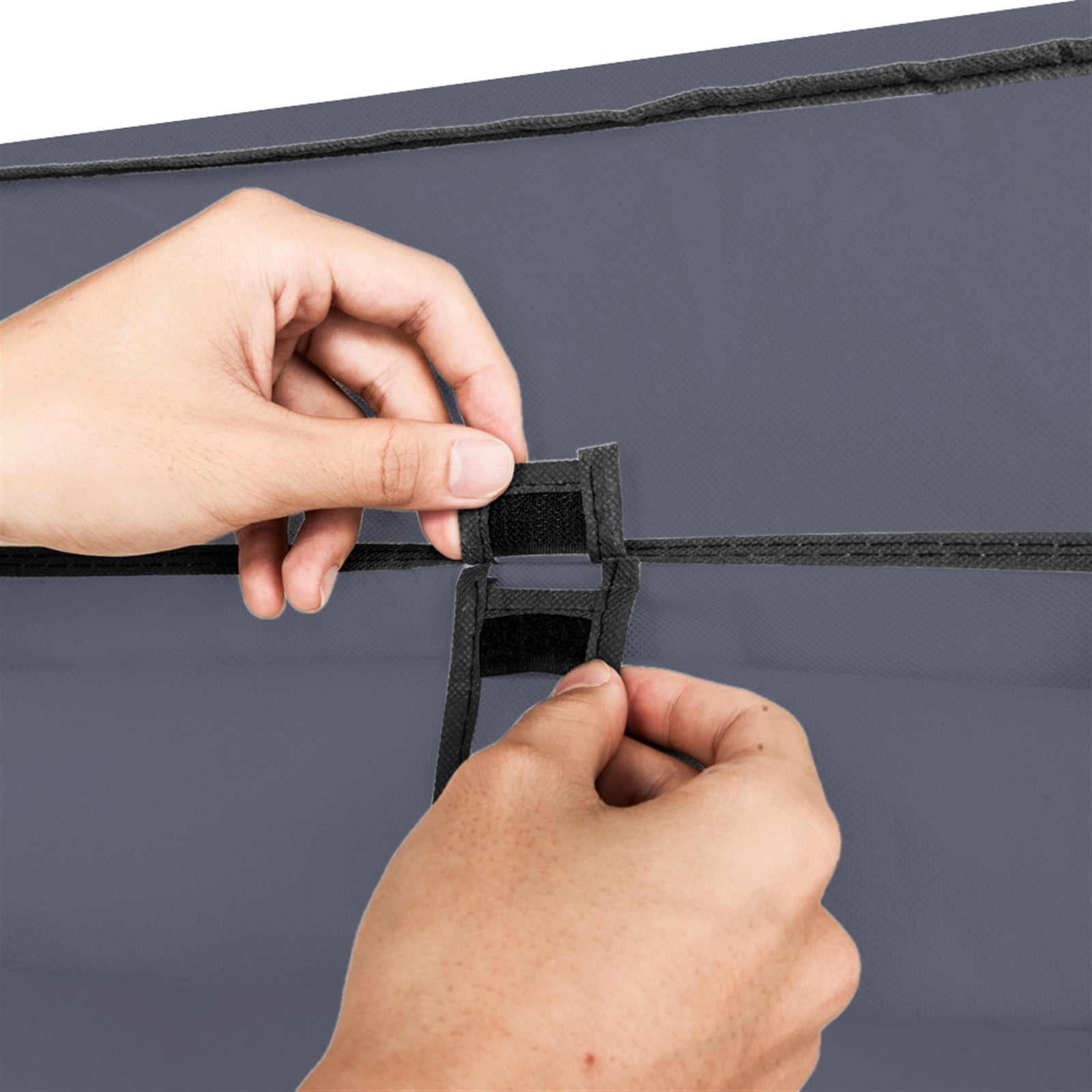 Organisateur de rangement pour armoire portable avec support suspendu en tissu non tissé, gris, 12 compartiments, 169,5 x 44 x 181,5 cm - 7