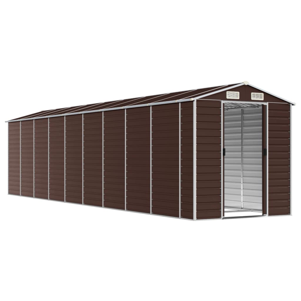 Maison Exclusive - Abri de jardin marron 191x810x198 cm acier galvanisé - 3