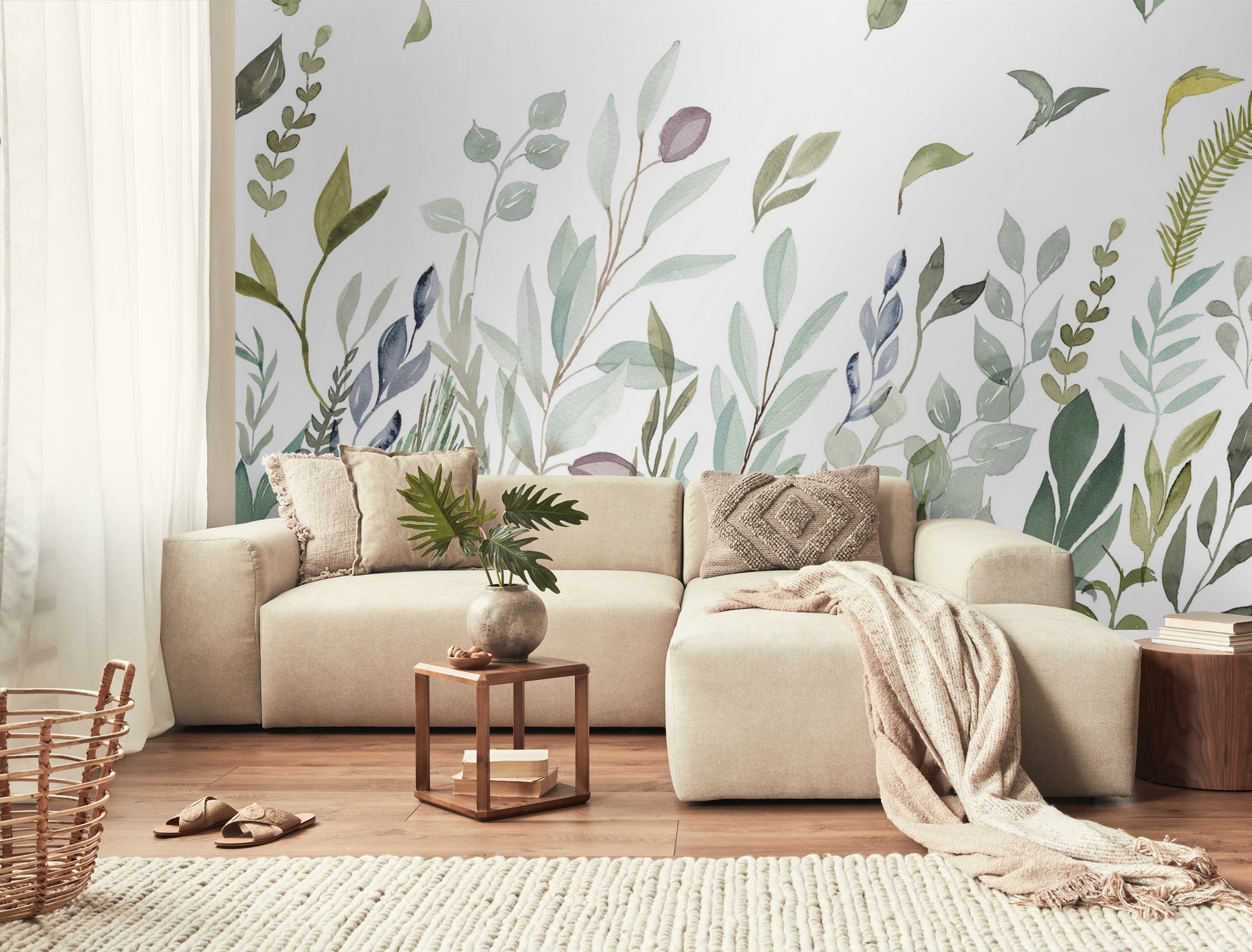 Papier peint panoramique les plantes vert - 350 x 250 cm - Komar - 2