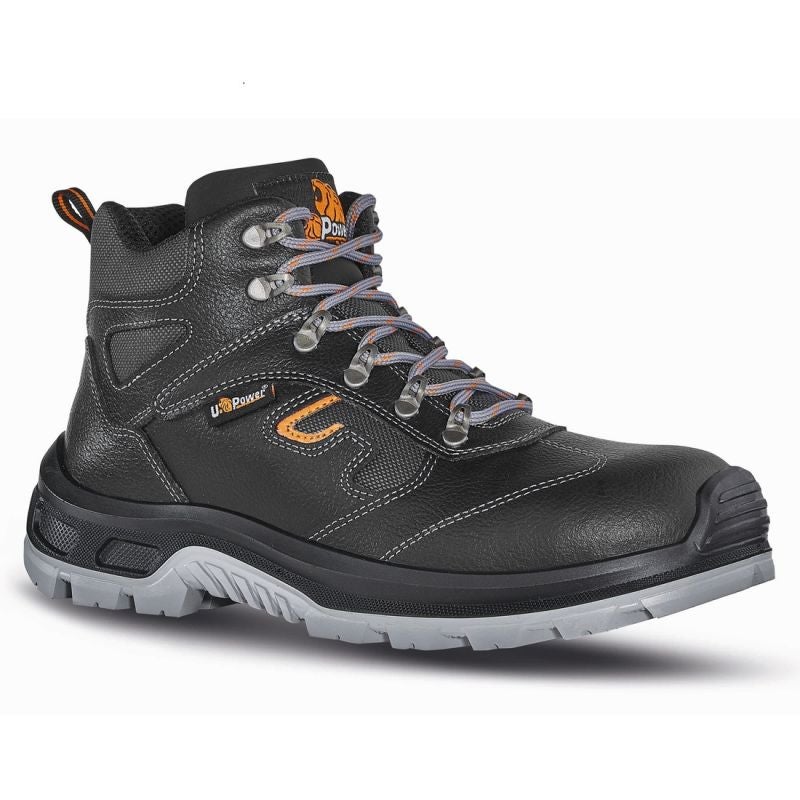 U-POWER ROTATIONAL S1P SRC – Scarpe Sicurezza Antinfortunistiche Unisex – Pelle Nera Perforata