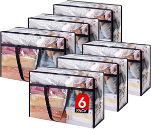 Borsa portaoggetti per vestiti di grande capacità 3 pezzi, organizzatori pieghevoli per coperte per trapunte, biancheria da letto, vestiti (grigio) | Leroy Merlin