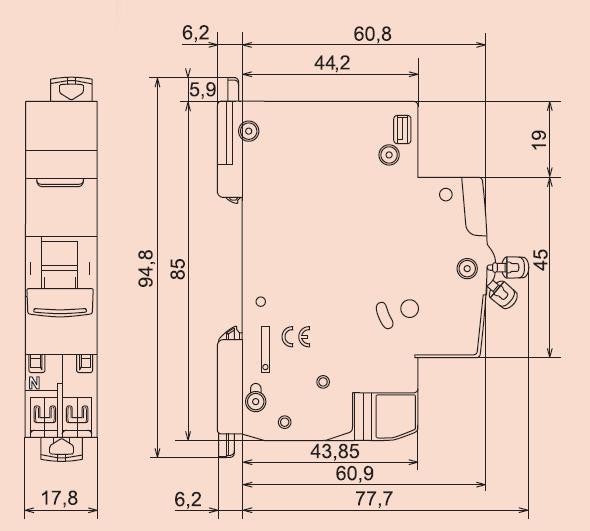 Legrand - Disjoncteur 20A 230V courbe D 4500A - Protection Tertiaire - 406803 - 2