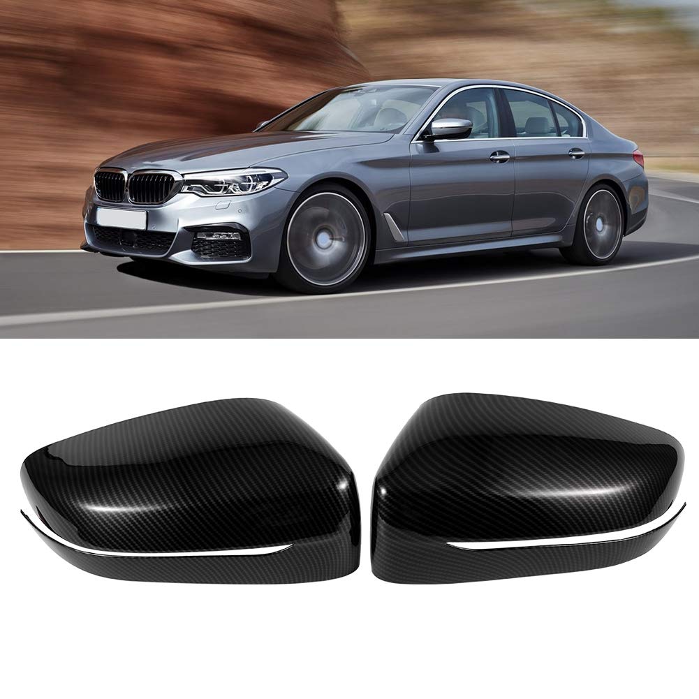 pezzi ABS vera fibra di carbonio modello specchietto retrovisore copertura trim tappo adatto per nuova serie 5 2018-201 - 4