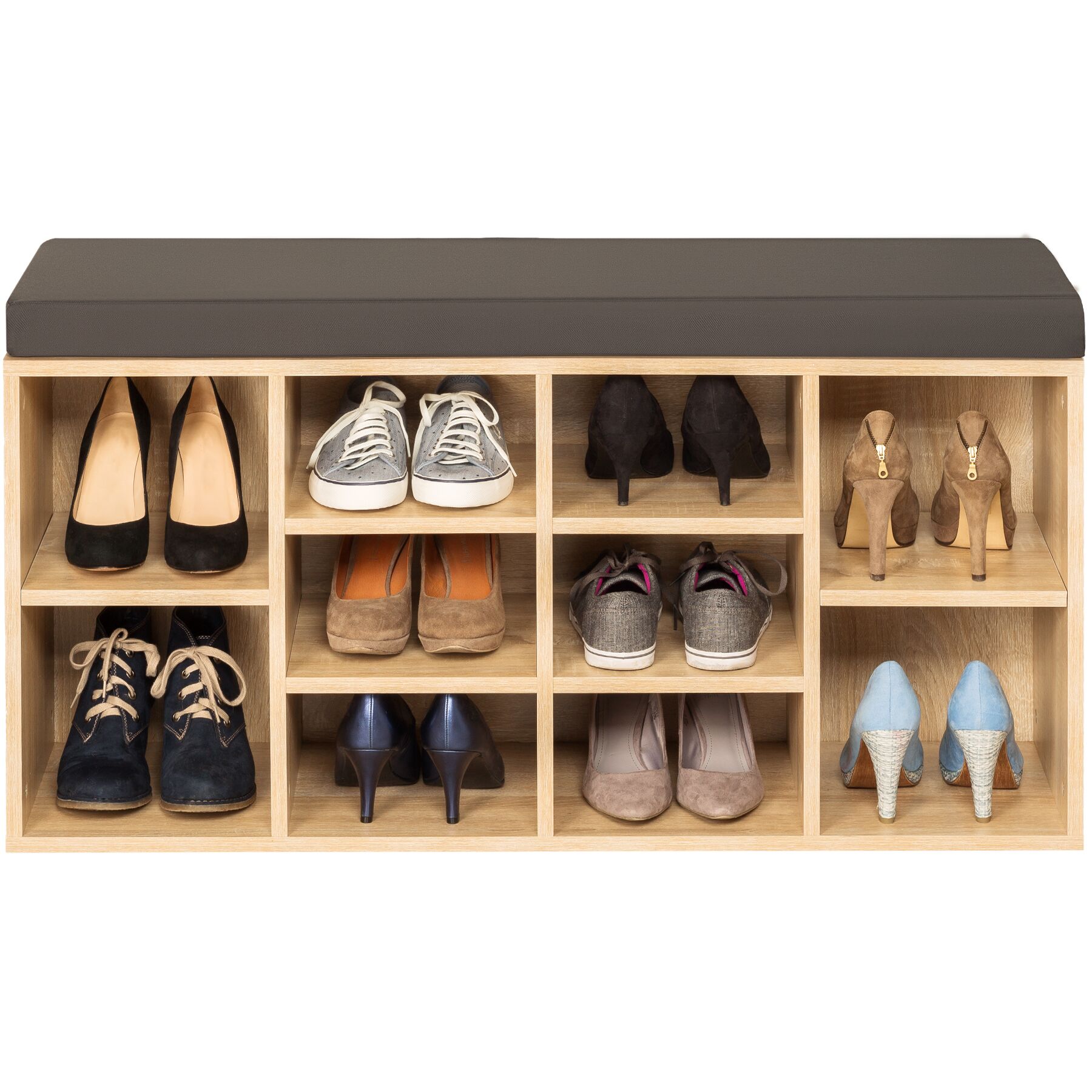 TECTAKE zapatero con banco para 10 pares de zapatos Leroy Merlin