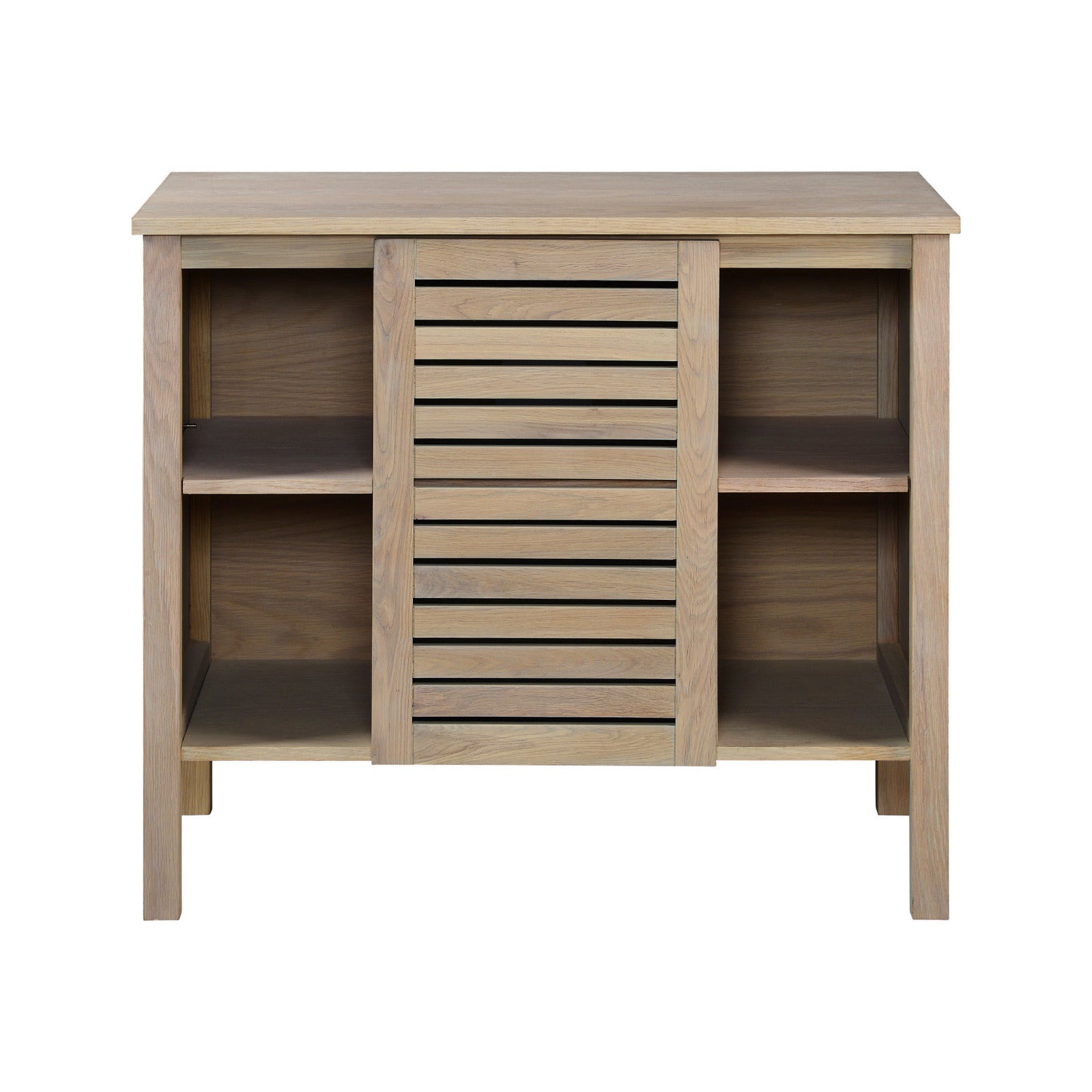 Mueble de lavabo individual con patas de roble natural de 90 cm TALIX - 4
