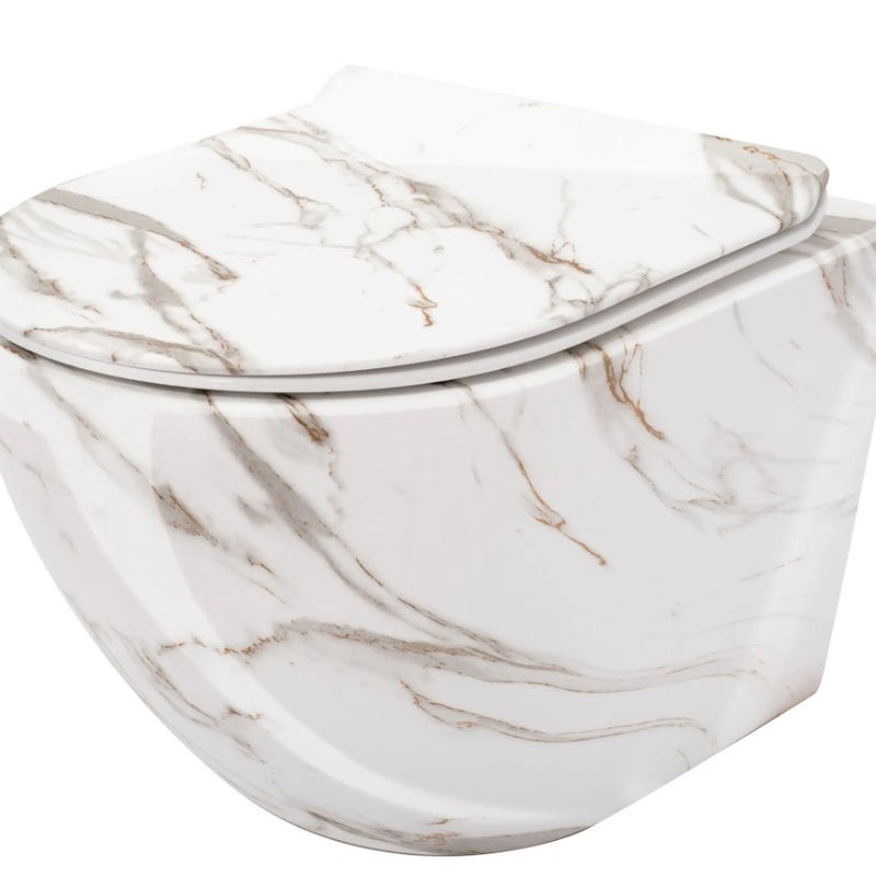 Misa Wc Podwieszana Rea Carlos Duroplast/Slim/Zm Lava Shiny Szary 49,5 X 37