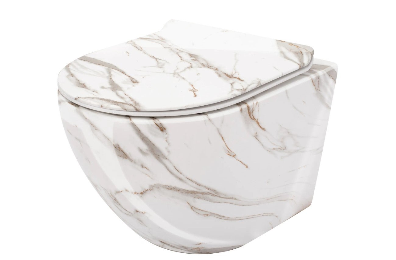 Misa Wc Podwieszana Rea Carlos Duroplast/Slim/Zm Lava Shiny Szary 49,5 X 37