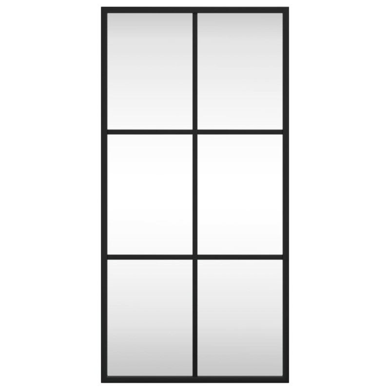 Miroir mural noir 30x60 cm rectangulaire fer - 3