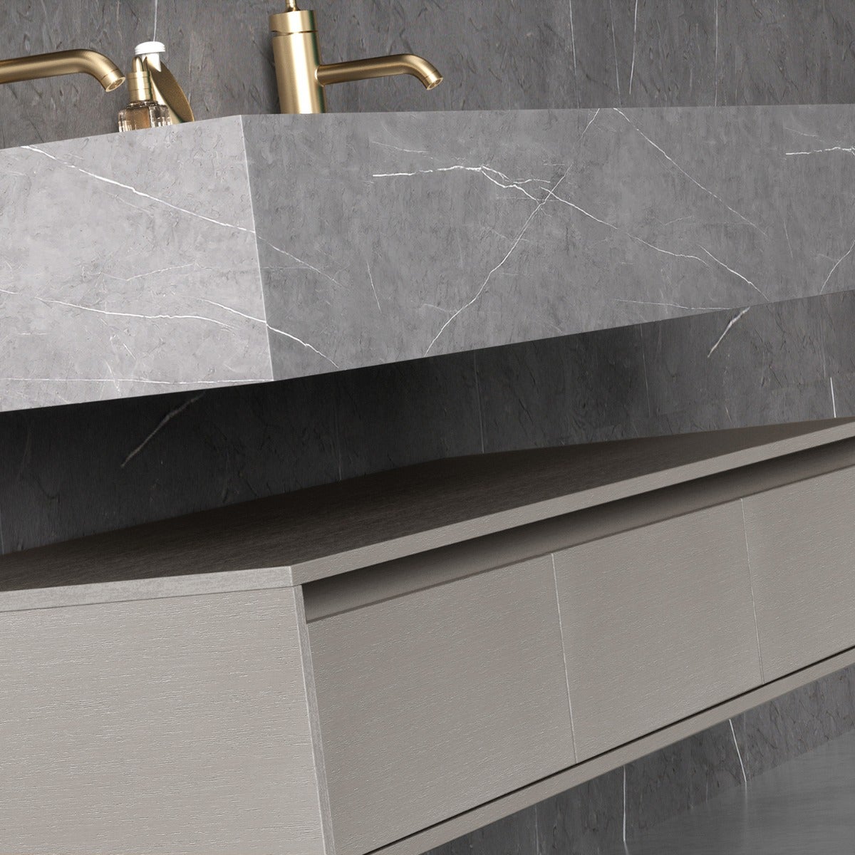 Meuble de salle de bain Beige Madras - 118 cm - 2