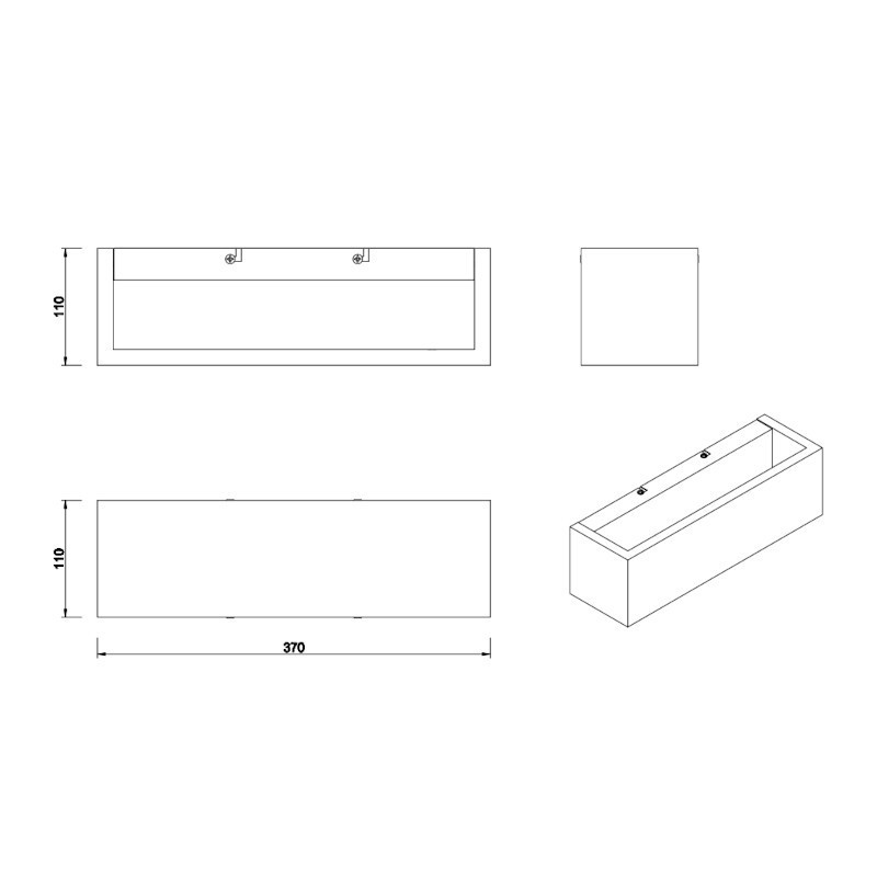 Applique en bois haut et bas led 37 cm BRAD - 3
