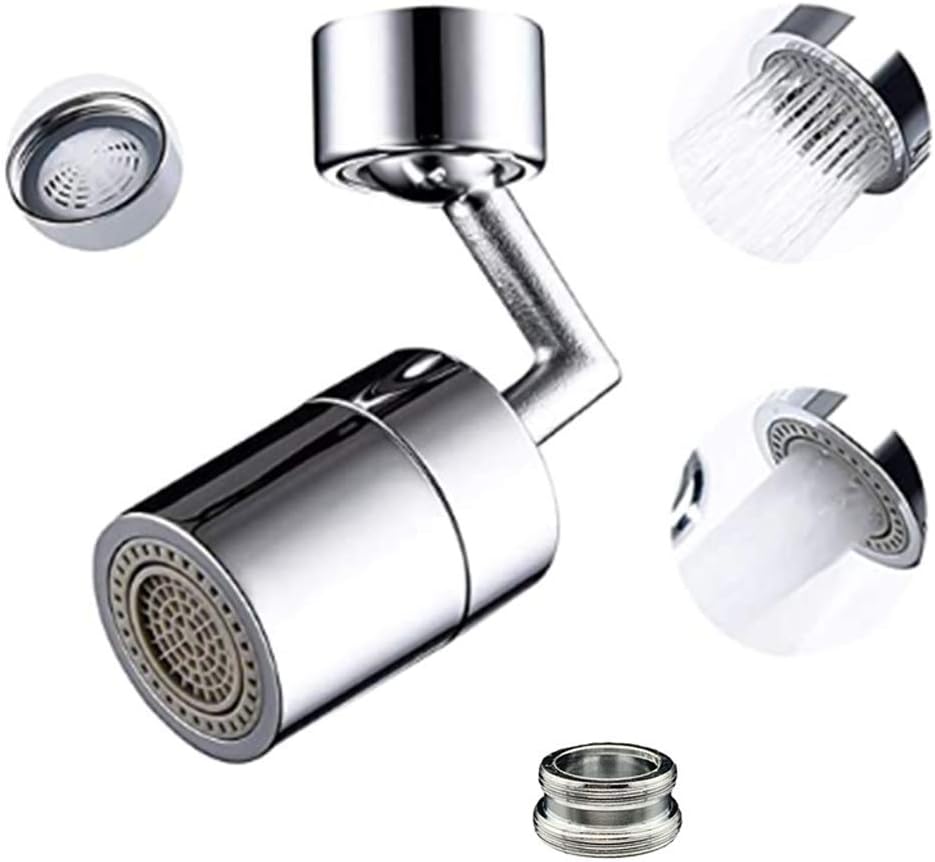 Uniwersalny filtr antyrozpryskowy do kranu, głowica plastikowa obracająca się o 720°, materiał ABS, antyrozpryskowy, pianka wzbogacona tlenem.