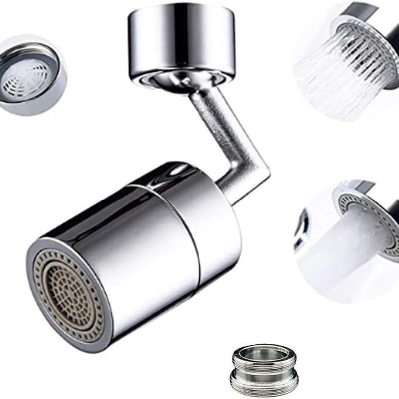 Uniwersalny filtr antyrozpryskowy do kranu, głowica plastikowa obracająca się o 720°, materiał ABS, antyrozpryskowy, pianka wzbogacona tlenem.