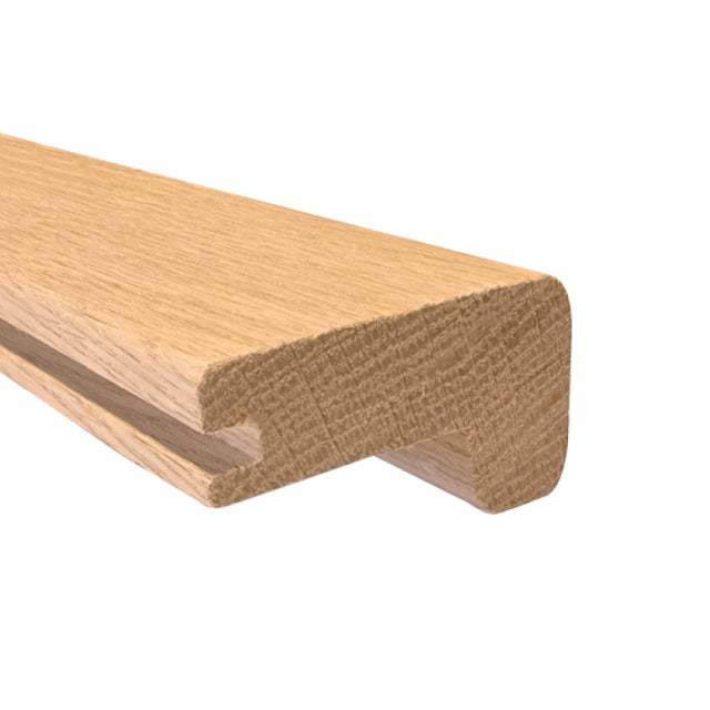 Nez de marche Chêne l.70mm Long. 2m Parquet Ep. 20mm Brut