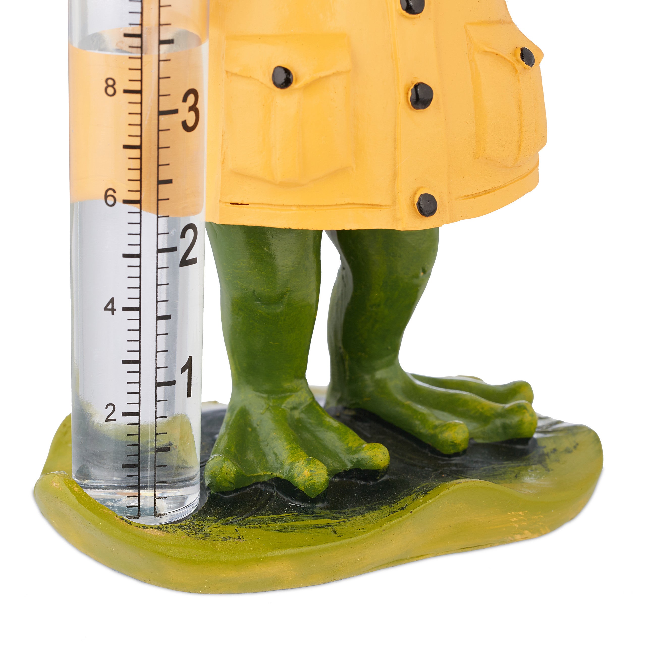 Pluviomètre grenouille jardin, résistant intempéries, mesure précipitations, HxLxP: 19x10,5x8 cm, multicolore, Relaxdays - 8