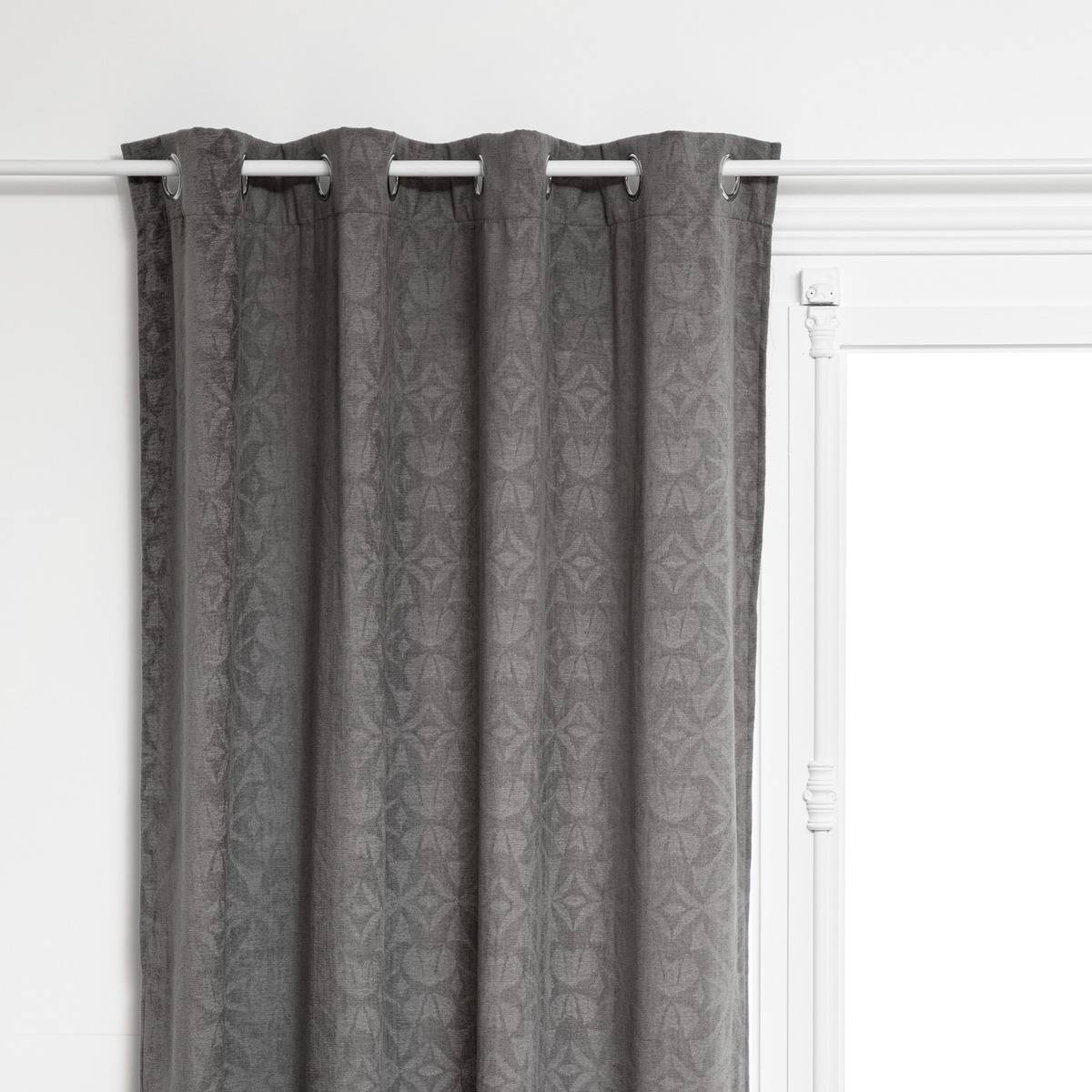 Paire De Rideaux Créateurs Argentés Doublés - 93" X 107" - Neufs