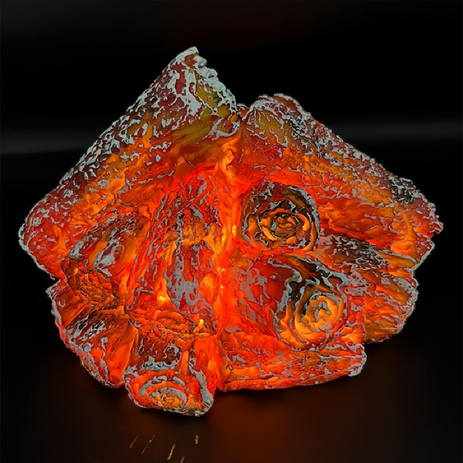 Oświetlenie kominkowe LED z imitacją płomienia, zasilane bateryjnie, bezpłomieniowe, z symulacją płomienia, miniaturowa dekoracja kominka, wystrój do