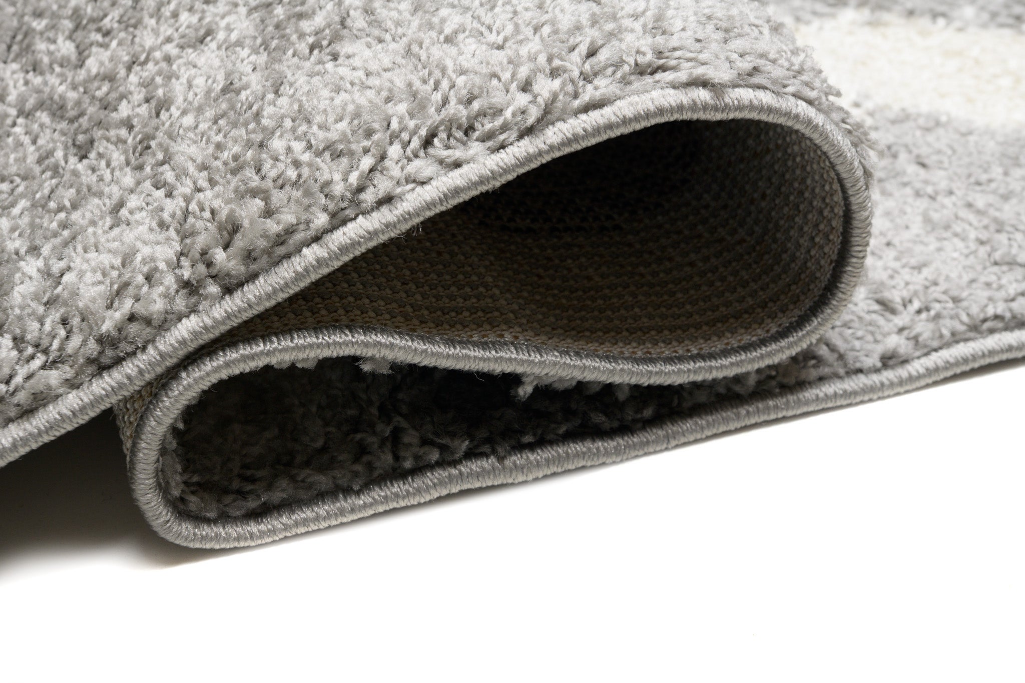 TAPISO Delhi Tappeto Shaggy Moderno Morbido Soggiorno Salotto Grigio Nero Geometrico Astratto Cerchi 60 x 100 cm - 3