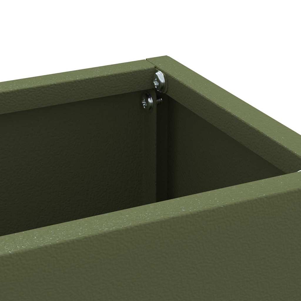 Porte-parapluie vert olive pour l'entrée, 28 × 12 × 41 cm - 5
