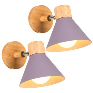 Comely Applique Murale Bois Et Verre - Lampe Murale Moderne E27 Pour Chambre Salon Couloir