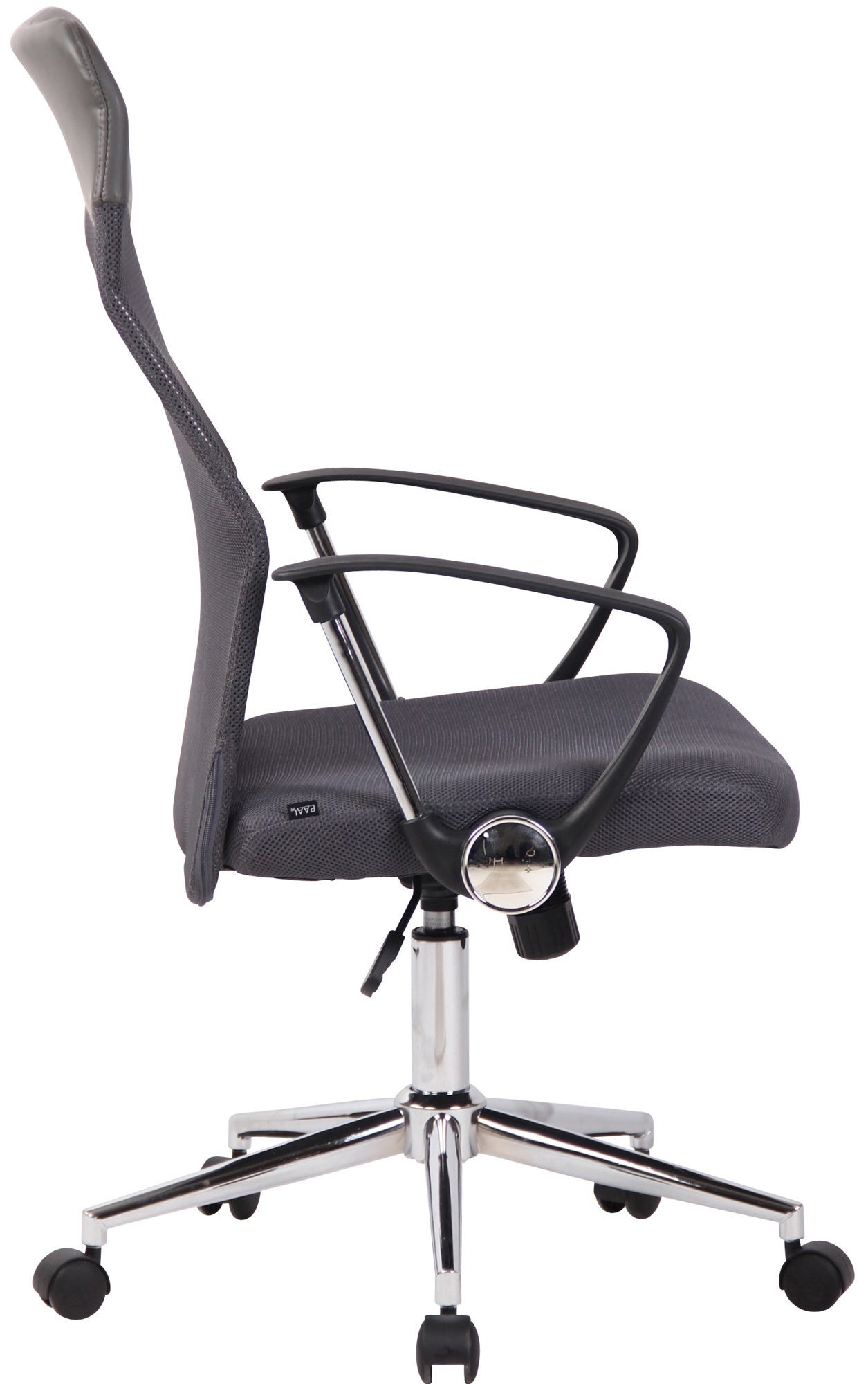 Fauteuil de bureau sur roulettes forme ergonomique hauteur réglable pivotant en maille gris BUR10587 - 2