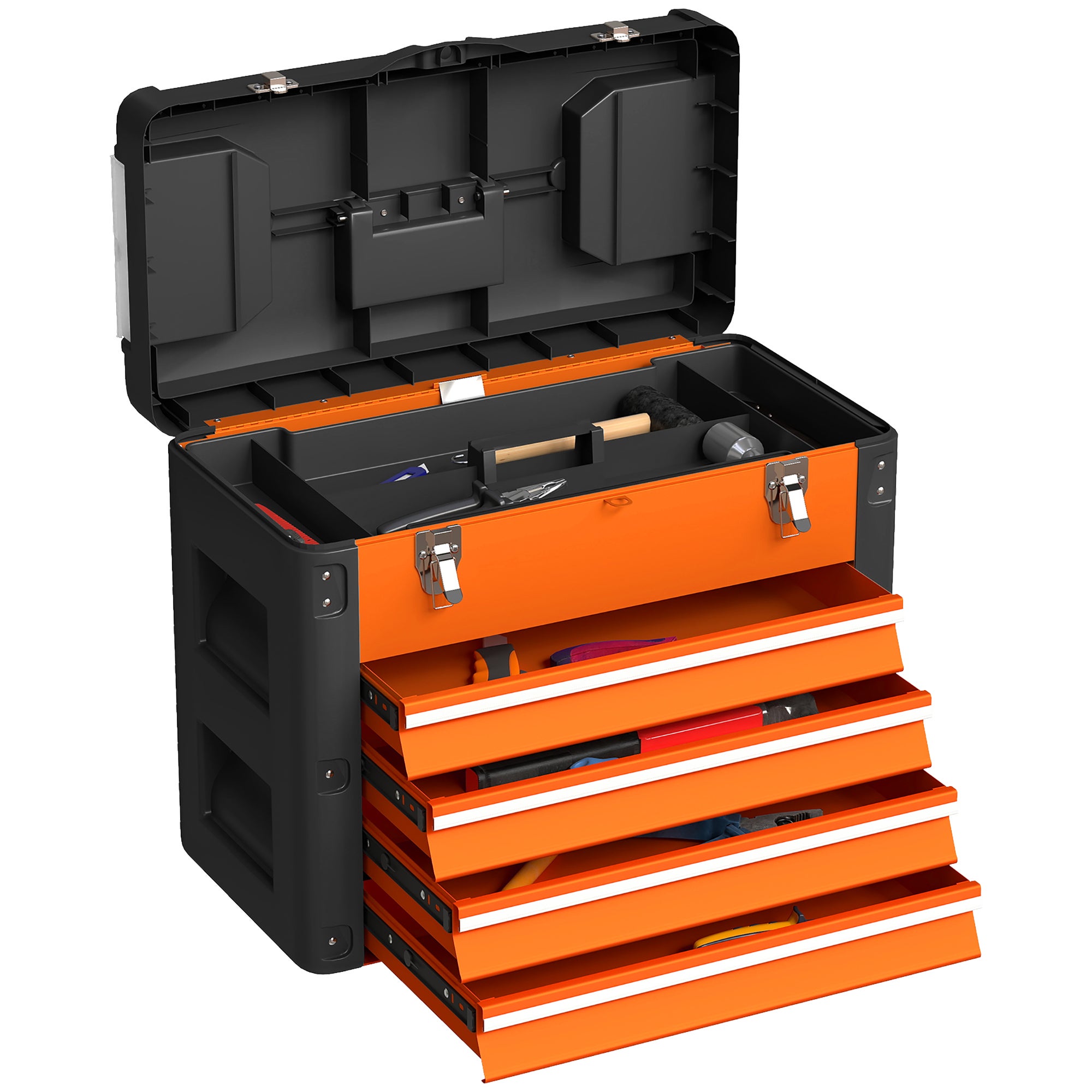 Boîte à Outils Vide Relaxdays Noir – Léger 0,74 Kg – 33x18x13 Cm