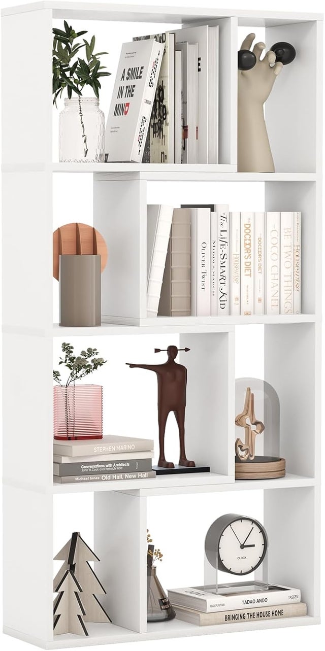 Bibliothèque R60 CDF - 60x30x181,5 Cm - Anthracite Et Chêne - 5 Étagères Pour Livres Et Jouets