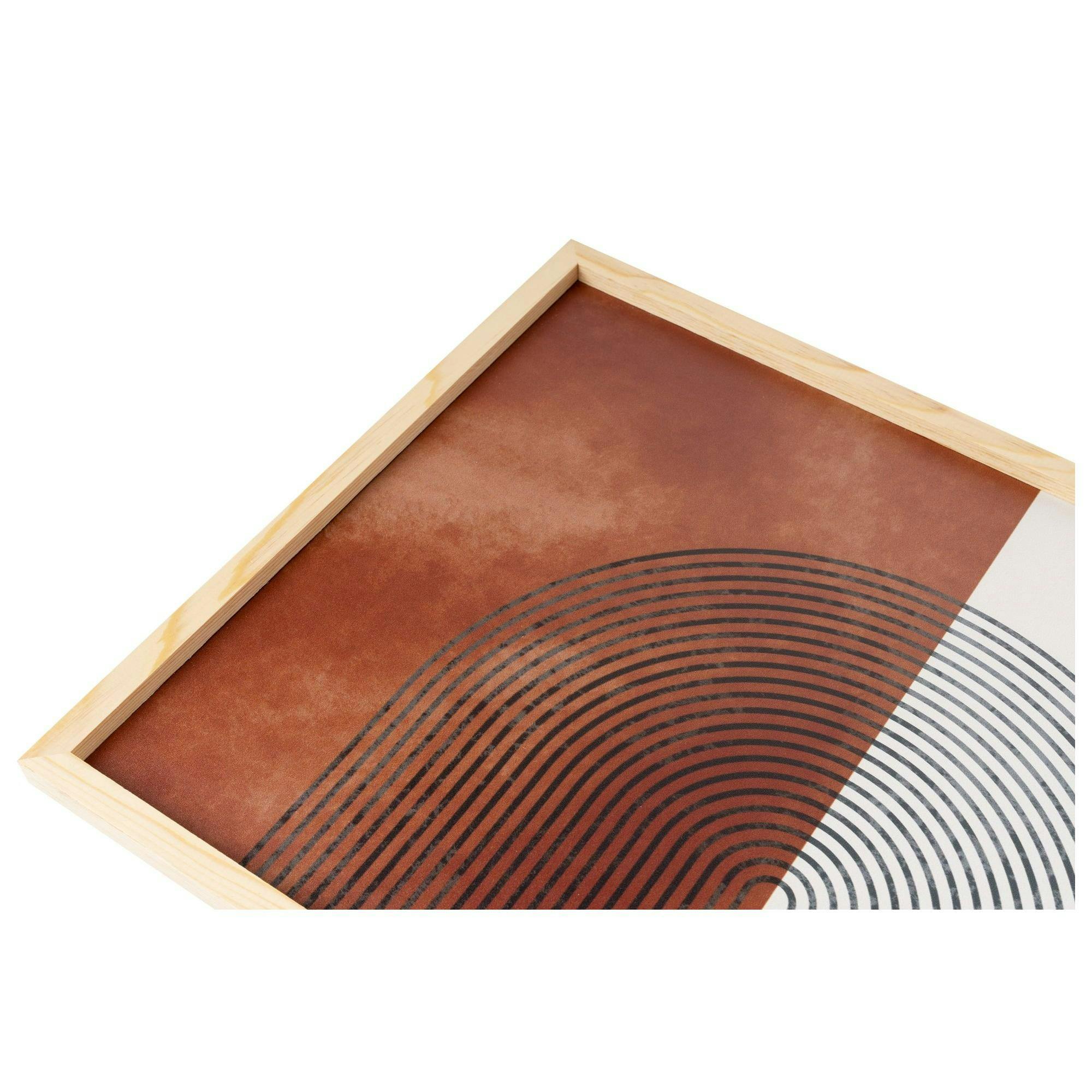 Tableau abstrait noir et brun – thème soleil (lot de 3) - 6