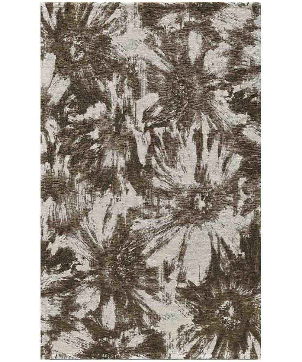 Para antypoślizgowych dywanów welurowych KWIATY LOTOSU MUD 65x110 cm (2 sztuki) | GalleriaFarah1970