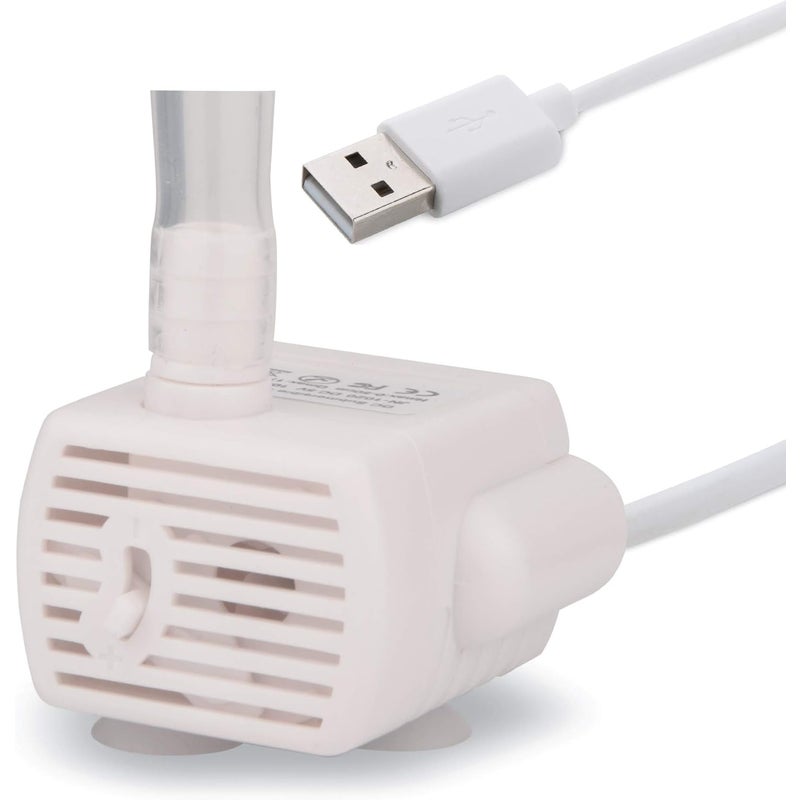 Zanurzalna pompa wymienna do fontann z wodą dla kotów, 170 l/h, ultra cicha, regulowana, USB, do akwariów, fontann z wodą dla kotów, akwariów