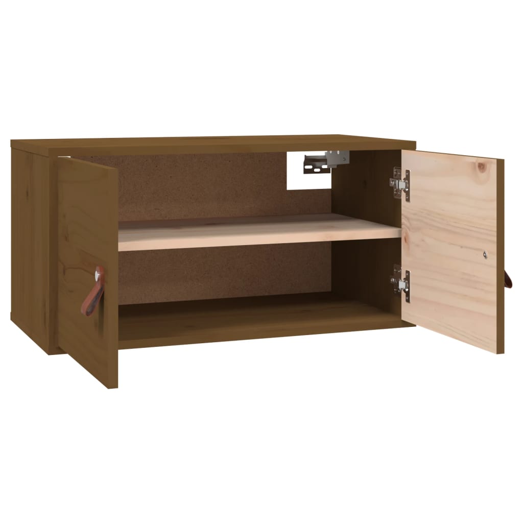 Maison Exclusive - Armarios de pared 2 uds madera pino marrón miel 60x30x30 cm - 6