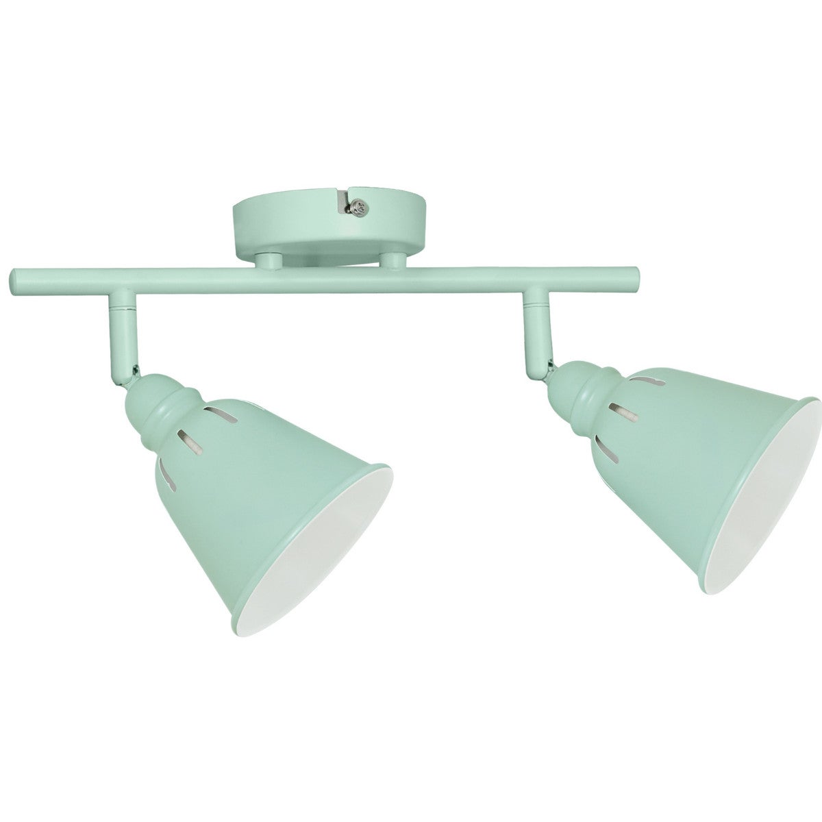 Lampa sufitowa wisząca Fiona miętowo-biała 2xE14x8W wym: 18,5 x 37 x 10 cm metal Polux