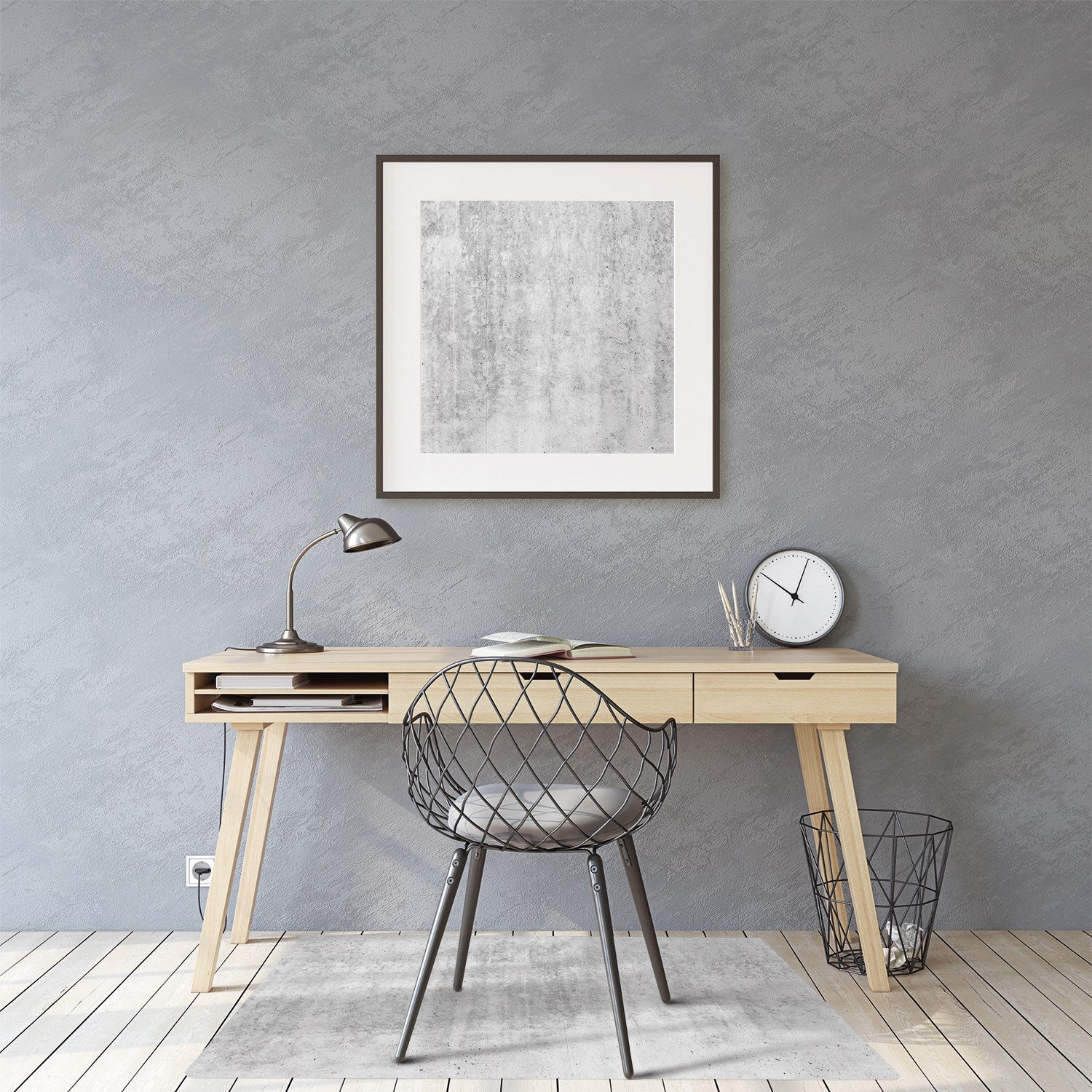 Mata pod krzesło obrotowe, Wzór trójkątów geometryczne bryły 3D 120x90 cm – Tulup - 3