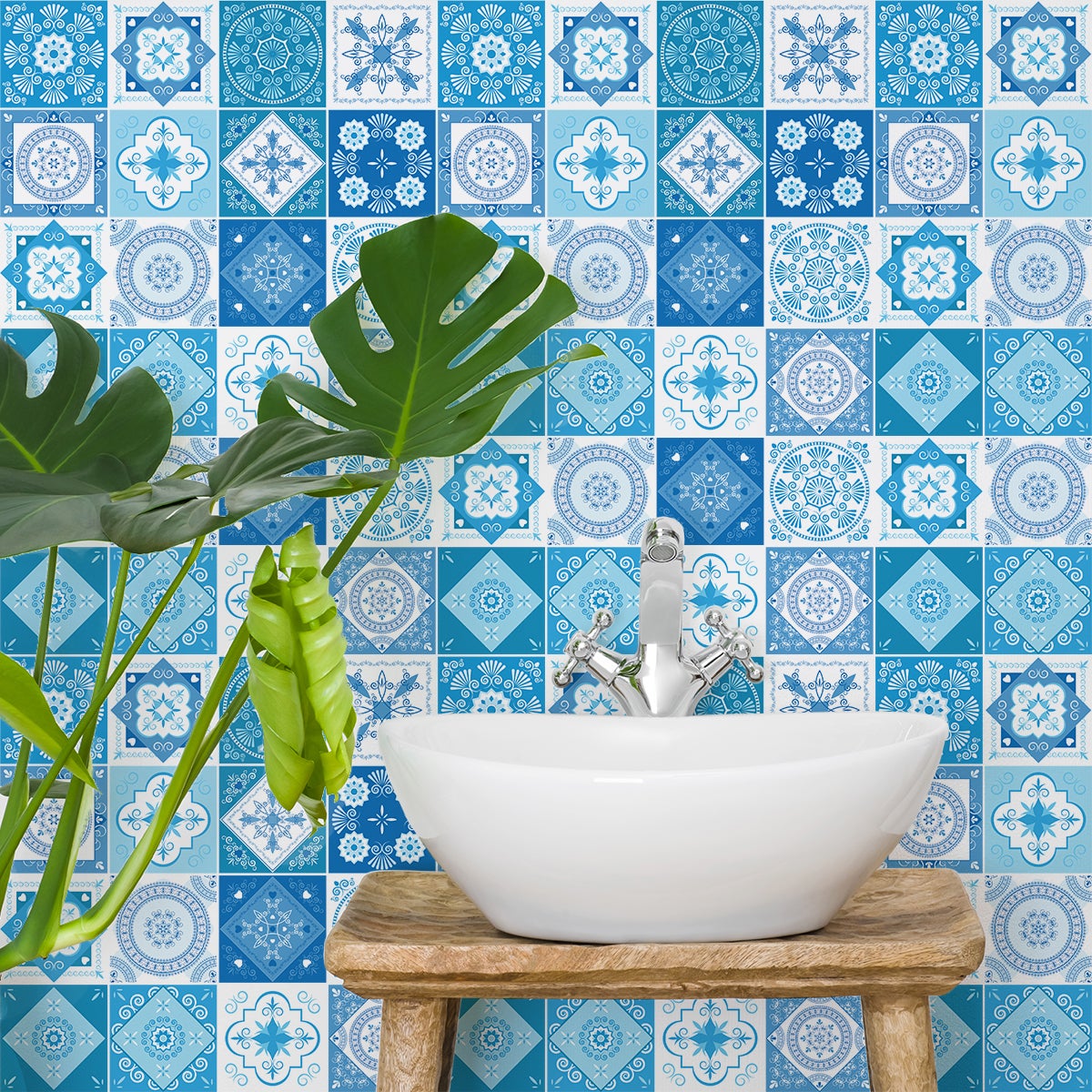 9 adesivi piastrelle azulejos angelina - Sticker adesivo - adesivi murali - 9stickers10x10cm - 5