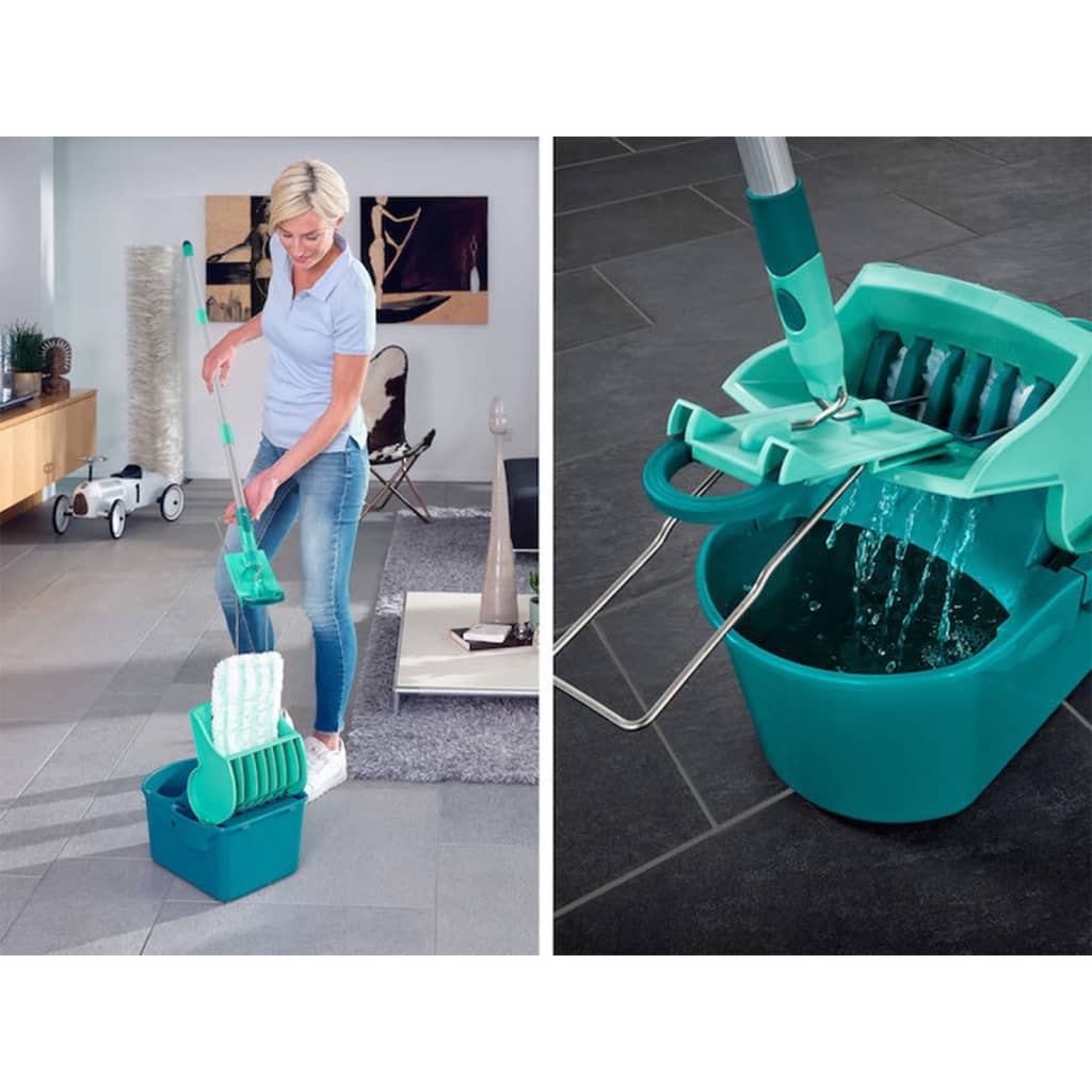Set balai serpillère avec seau essoreur Profi Compact 55092 Leifheit, lave sol serpillière à plat 42 cm, livré avec housse - 9