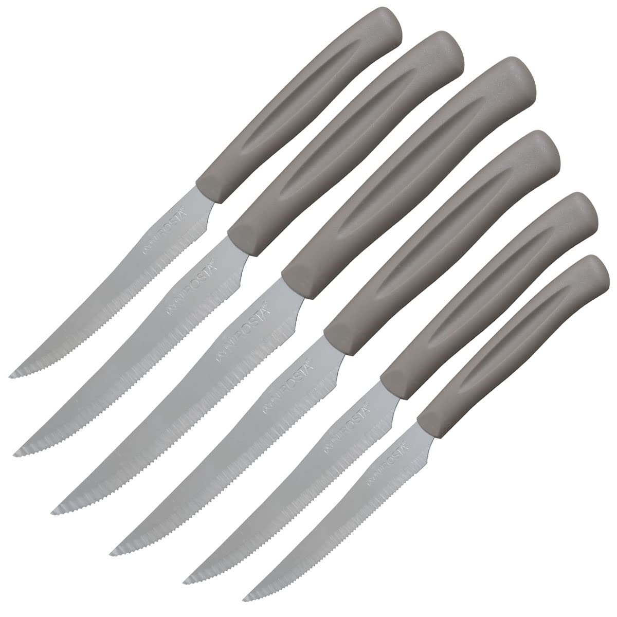 NOVASTYL Set Posate 24 Pezzi Acciaio Inox 18/10 Con Effetto Legno - 6 Forchette, Coltelli, Cucchiai E Cucchiaini
