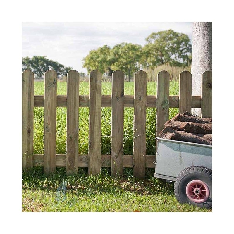 Clôture en bois classique jardin 80 x 210 cm, en bois traité pour l'extérieur - 2