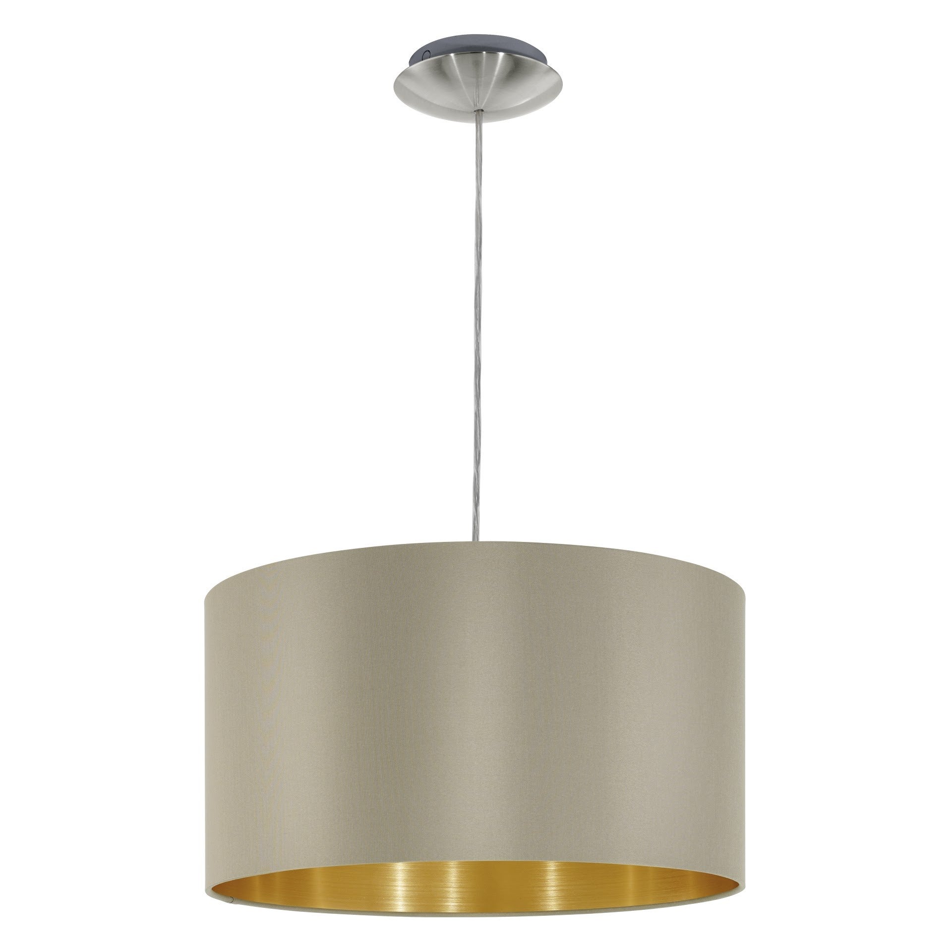 Lampa wisząca MASERLO E27 1X60W ze stali niklowanej matowo, śr. 380 mm - 5