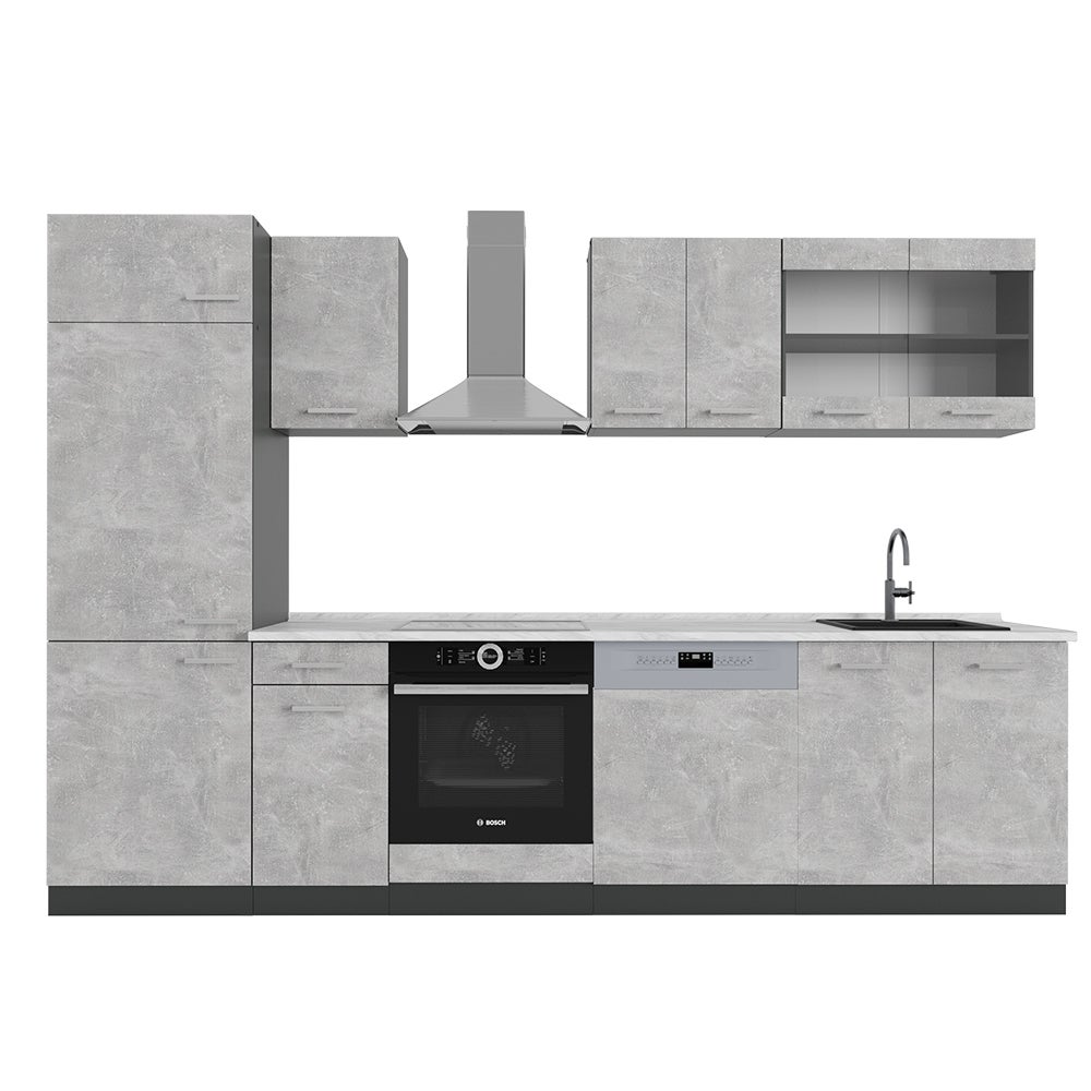 Vicco Aneks kuchenny R-Line, Beton/antracyt, 300 cm , BP Marmur