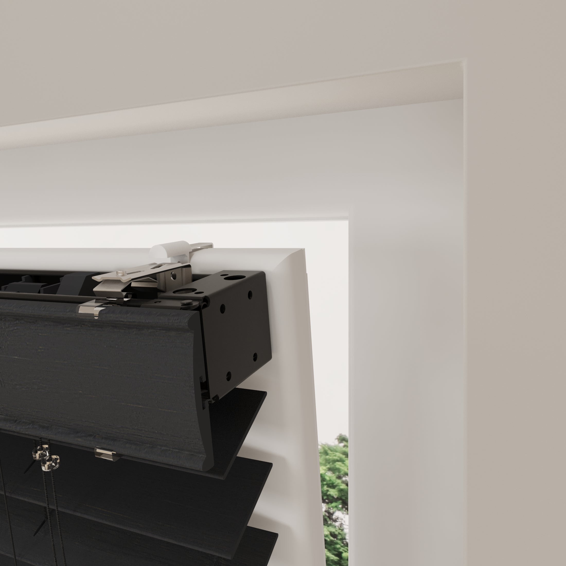 DTCH® Store Vénitien en Bois Essence 100 x 240 cm (LxH) - 50 mm - Noir - Tailles de 50 à 250 cm de large - 6